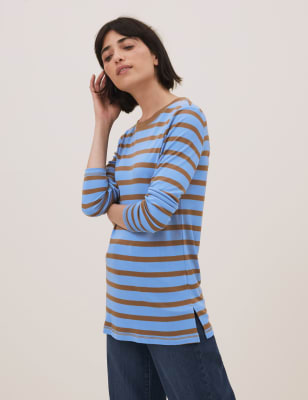 

Womens Autograph Pure Tencel™ Striped Long Sleeve Top - Blue Mix, Blue Mix