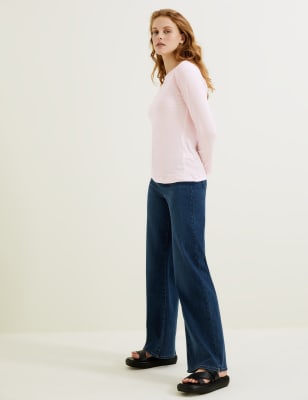 

Womens Autograph Pure Tencel™ Relaxed Long Sleeve Top - Light Pink, Light Pink