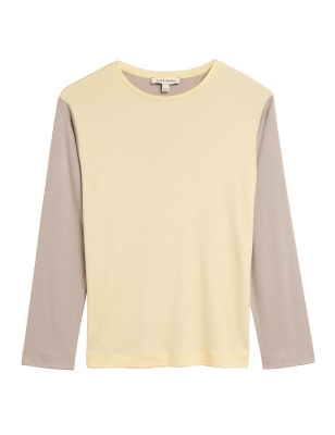 

Autograph Top de manga larga de bloques de colorWomens - Yellow Mix, Yellow Mix