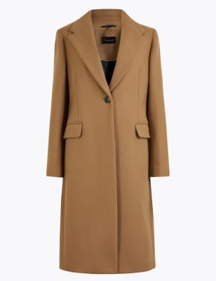 Ladies camel coat 2025 marks and spencer