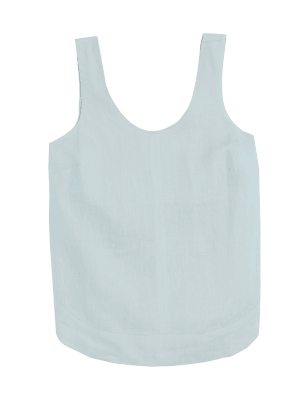 

Womens Autograph Ärmelloses Trägertop aus reinem irischem Leinen - Chambray, Chambray