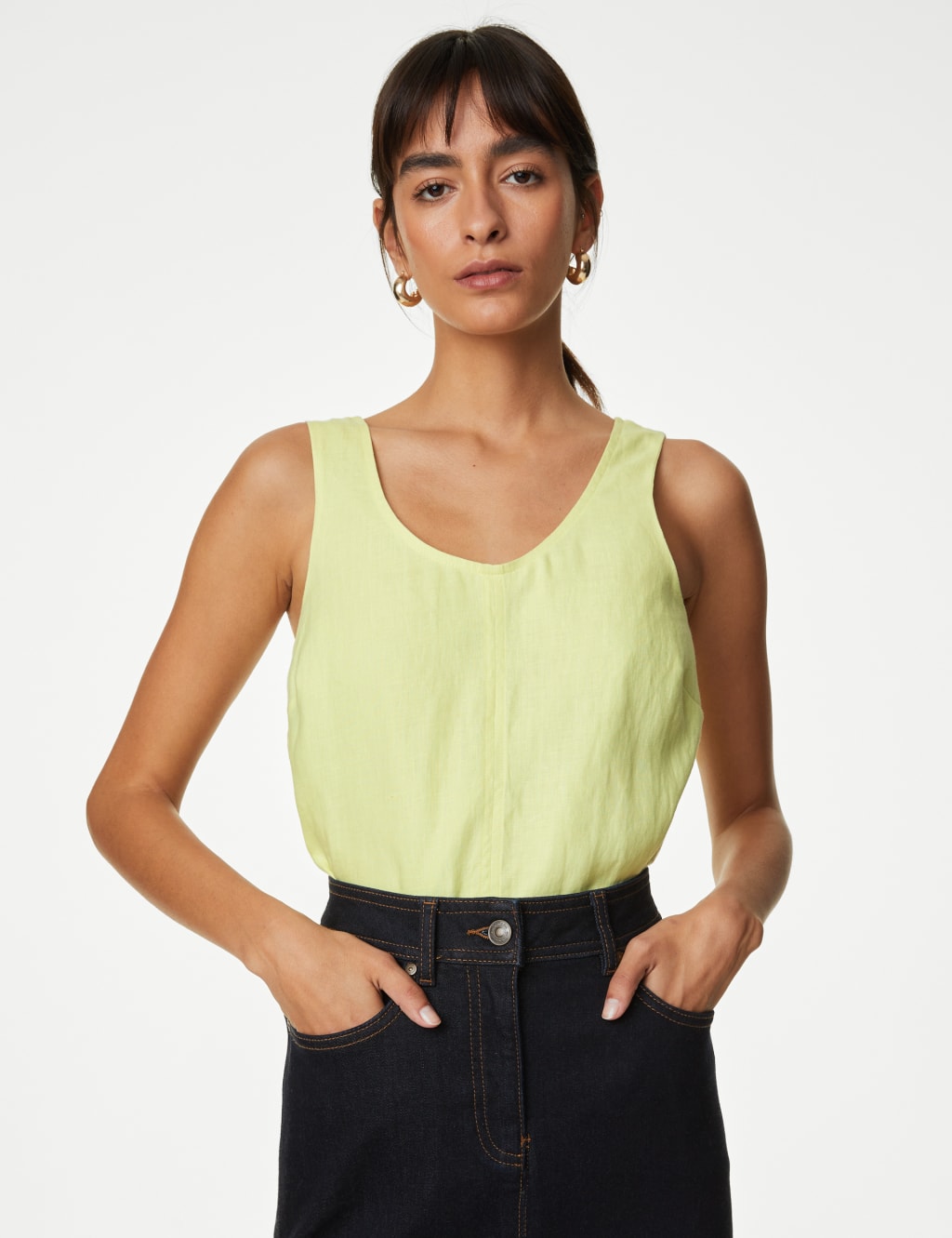 Pure Irish Linen Sleeveless Cami Top image 3