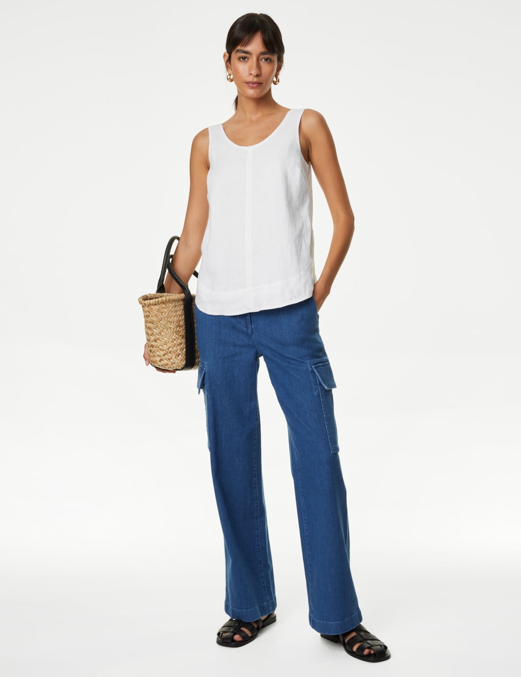Pure Irish Linen Sleeveless Cami Top image 1