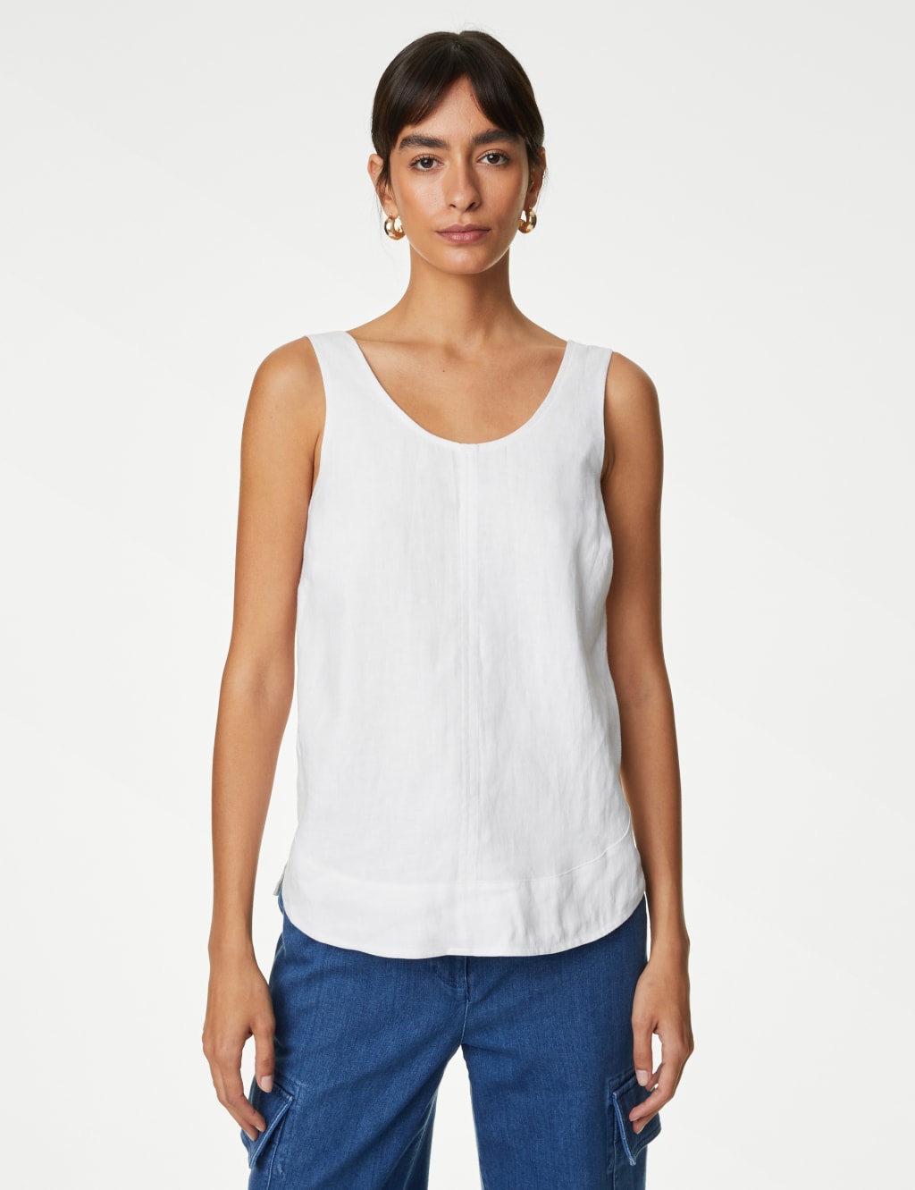Pure Irish Linen Sleeveless Cami Top image 3