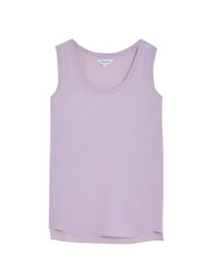 

Womens Autograph Pure Silk Round Neck Sleeveless Cami Top - Pale Lilac, Pale Lilac