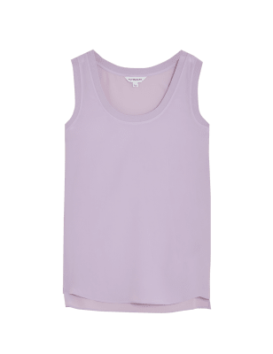 

Womens Autograph Pure Silk Round Neck Sleeveless Cami Top - Pale Lilac, Pale Lilac