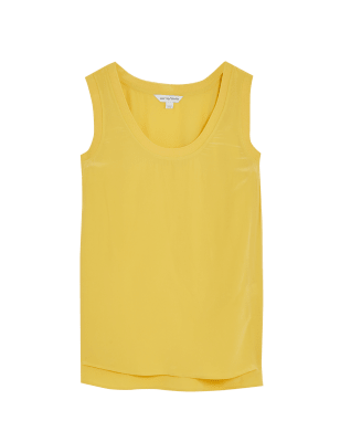 

Womens Autograph Ärmelloses Trägeroberteil aus reiner Seide mit Rundhalsausschnitt - Citrus, Citrus