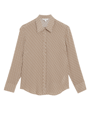 

Autograph Camisa de manga larga estampada de cuproWomens - Beige Mix, Beige Mix