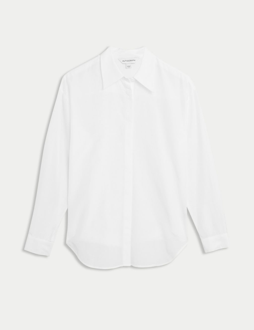 Silk Blend Collared Long Sleeve Shirt image 1