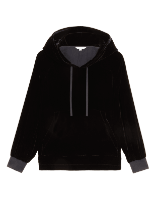 

Womens Autograph Velvet Hoodie with Silk - Black, Black