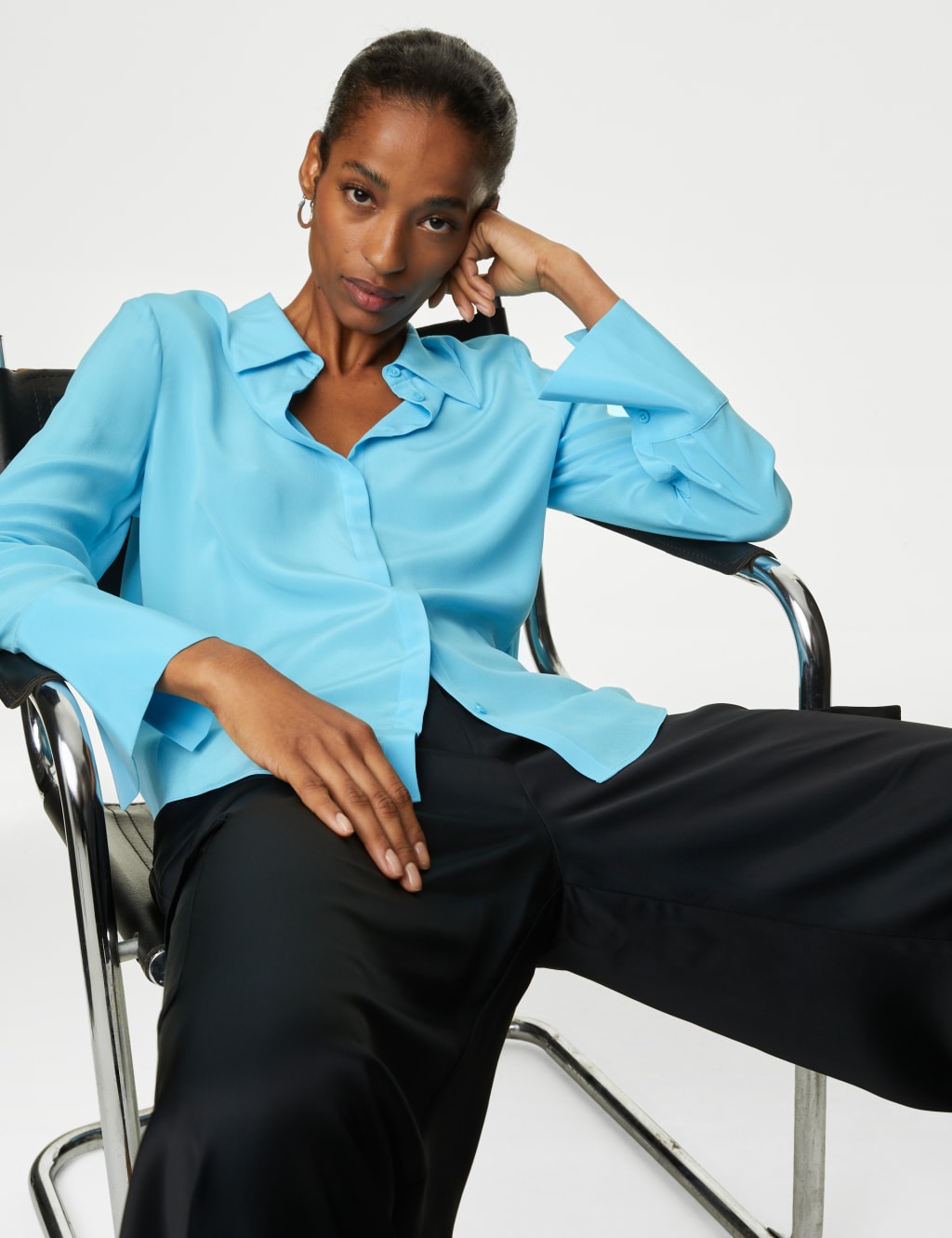 Pure Silk Collared Shirt image 1