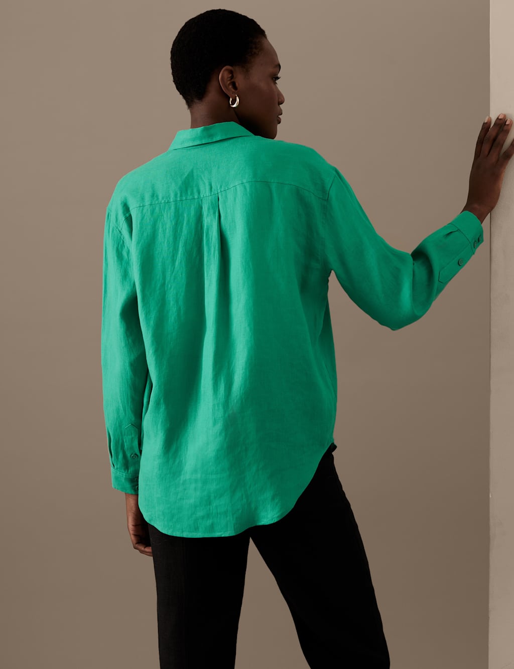 Pure Irish Linen Collared Relaxed Shirt image 4