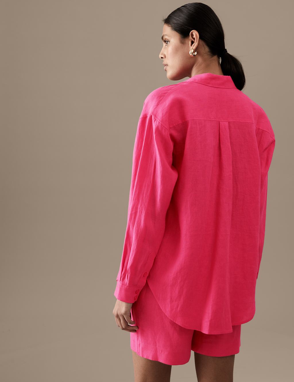 Pure Irish Linen Collared Relaxed Shirt image 4