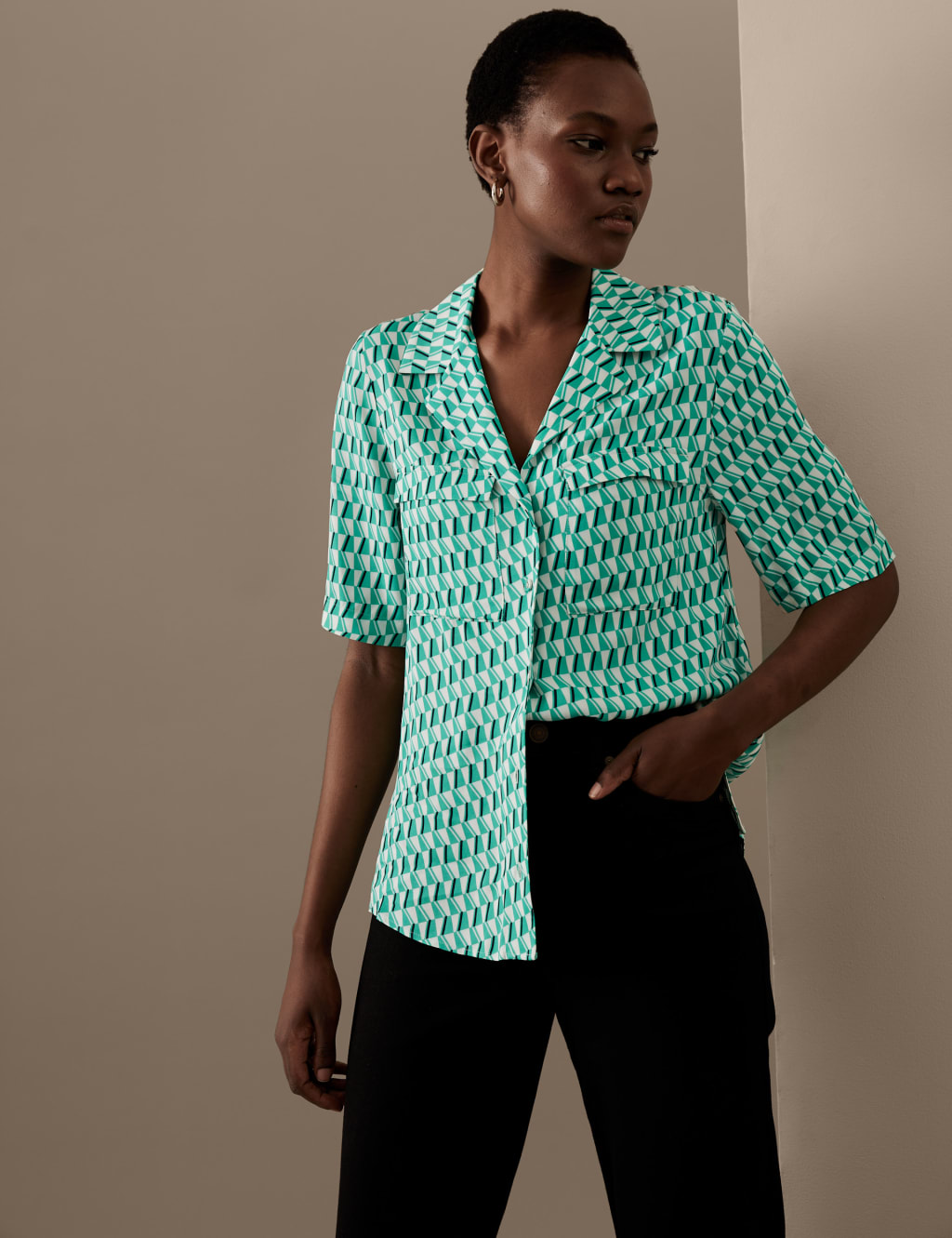 Printed Boxy Top image 2