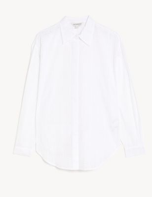 Pure Cotton Broderie Detail Shirt