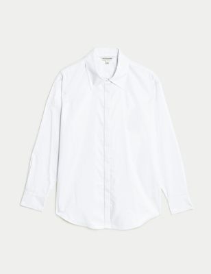 Pure Cotton Collared Relaxed Shirt