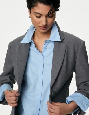 

Womens Autograph Pure Cotton Collared Relaxed Shirt - Chambray, Chambray