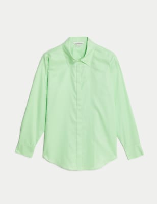 

Womens Autograph Pure Cotton Collared Relaxed Shirt - Light Mint, Light Mint