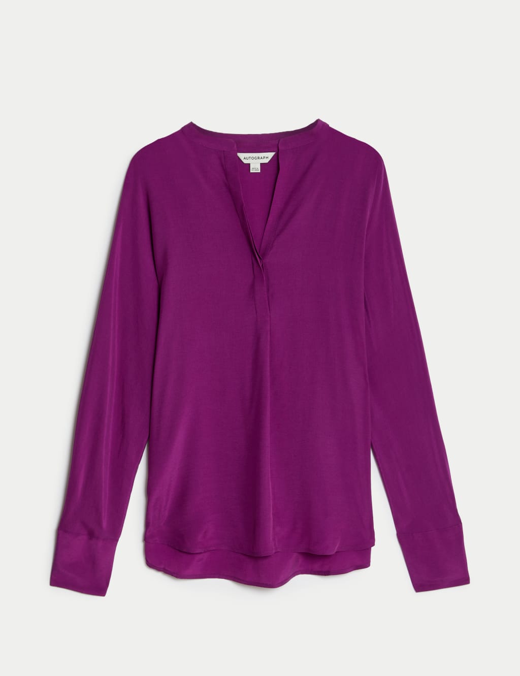 Cupro Rich Notch Neck Popover Blouse image 2