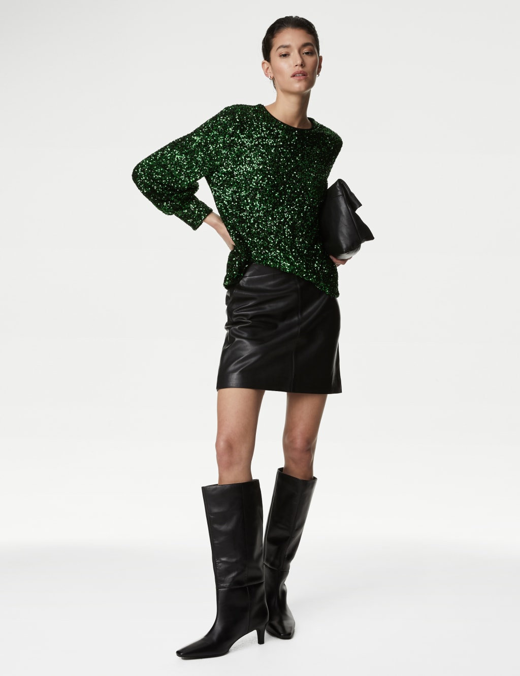 Sequin Round Neck Blouse image 4