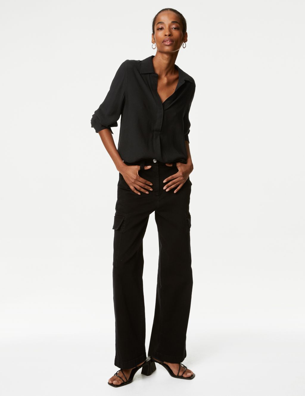 Collared Relaxed Popover Blouse image 3