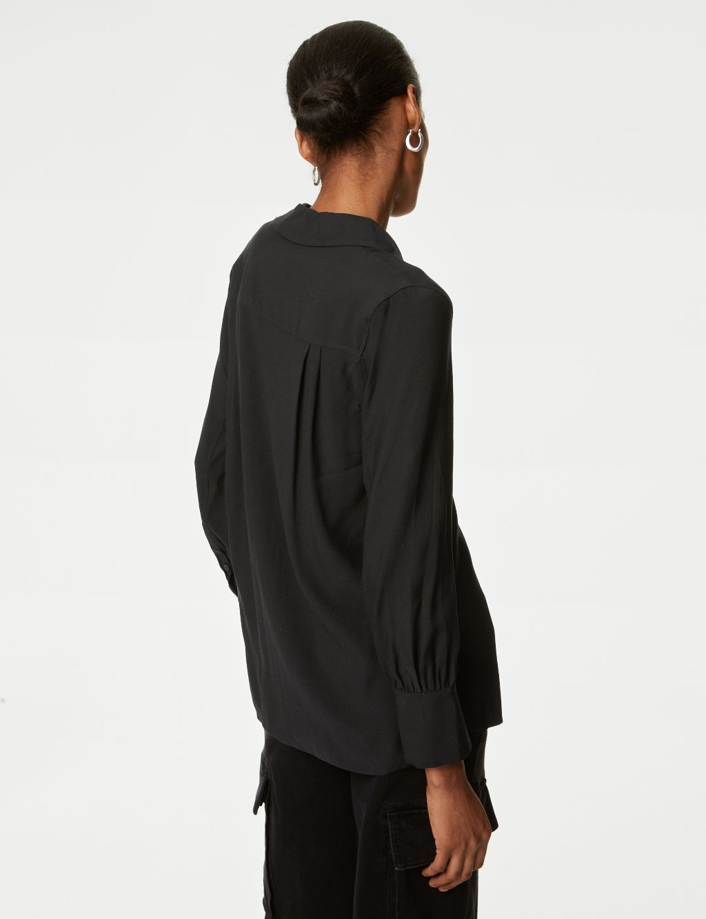 Collared Relaxed Popover Blouse image 5