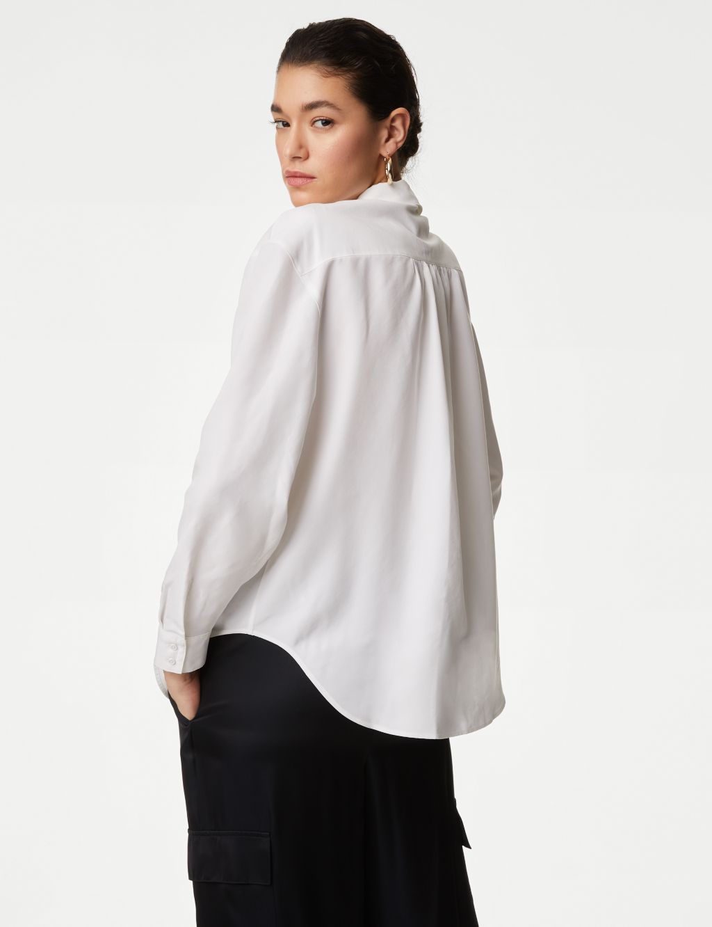 Modal Rich Collared Relaxed Utility Shirt image 5