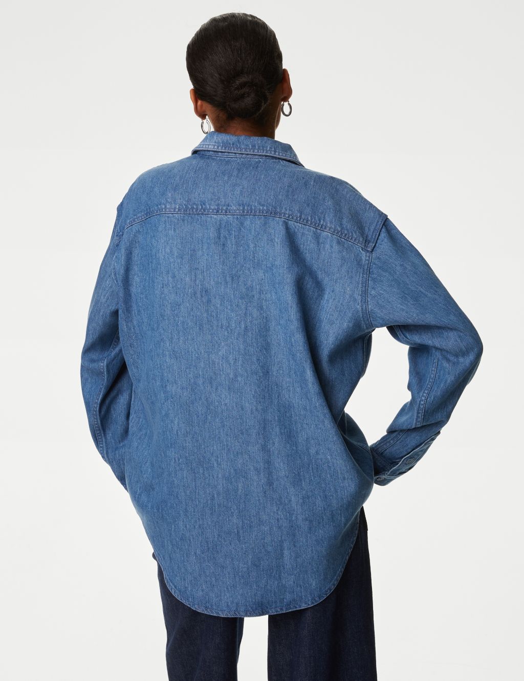 Lyocell™ Denim Collared Relaxed Shirt image 5
