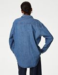 Džínová košile volného střihu s&nbsp;límečkem, z&nbsp;materiálu Lyocell™