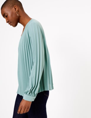 Pleated tops on sale