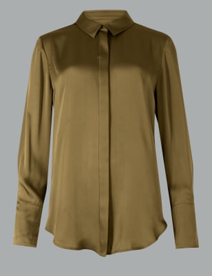 m&s satin blouse
