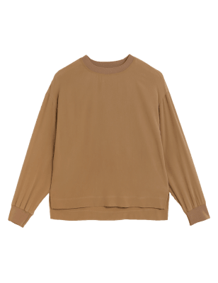 

Womens Autograph Premium Pure Silk Long Sleeve Top - Spice, Spice