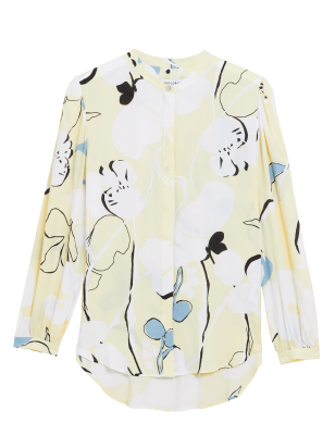 

Womens Autograph Floral Collarless Long Sleeve Blouse - Yellow Mix, Yellow Mix