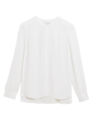 

Womens Autograph Zip Detail Long Sleeve Blouse - Ivory, Ivory