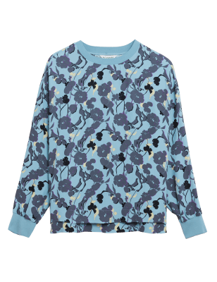 

Womens Autograph Floral Print Long Sleeve Sweatshirt - Blue Mix, Blue Mix