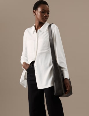 

Womens Autograph Pure Tencel™ Collared Long Sleeve Shirt - Ivory, Ivory