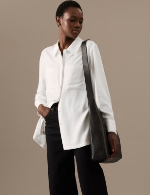 Pure Tencel™ Collared Long Sleeve Shirt - FI