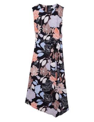 

Womens Autograph Floral Sleeveless Midi Shift Dress - Black Mix, Black Mix