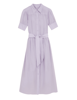 

Womens Autograph Midaxi-Stufenkleid mit Gürtel aus Seidenmischung - Pale Lilac, Pale Lilac