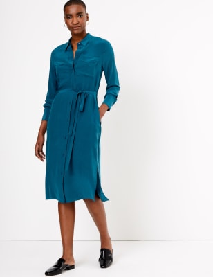 marks and spencer silk dress