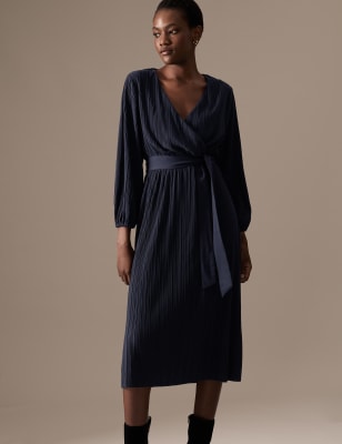 Ganni heavy hotsell crepe wrap dress