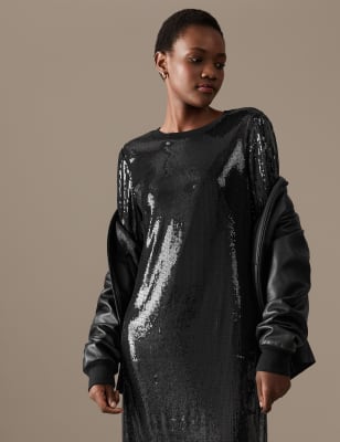 Sequin dress outlet t shirt