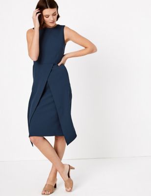 m and s navy dress