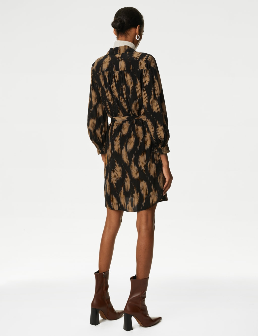 Alexis Printed Cupro Viscose Shirt Dress Size Large (runs small)