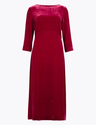 marks and spencer velvet dress