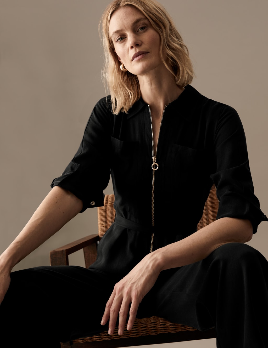 Pure Tencel™ Belted Wide Leg Jumpsuit image 4