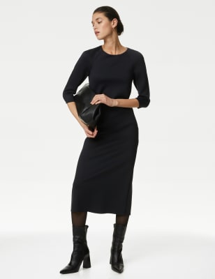 Crew neck hotsell midi dress