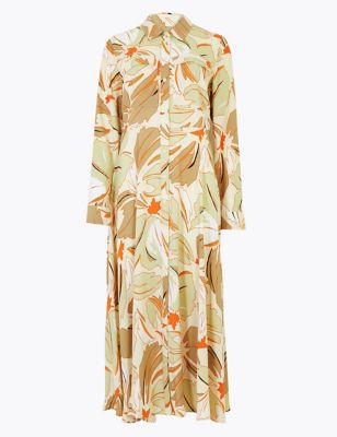 Floral Print Midi Shirt Dress | Autograph | M&S