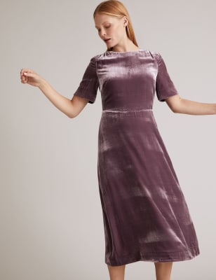 marks and spencer purple dress