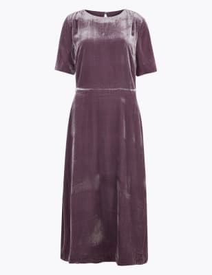 marks and spencer purple dress